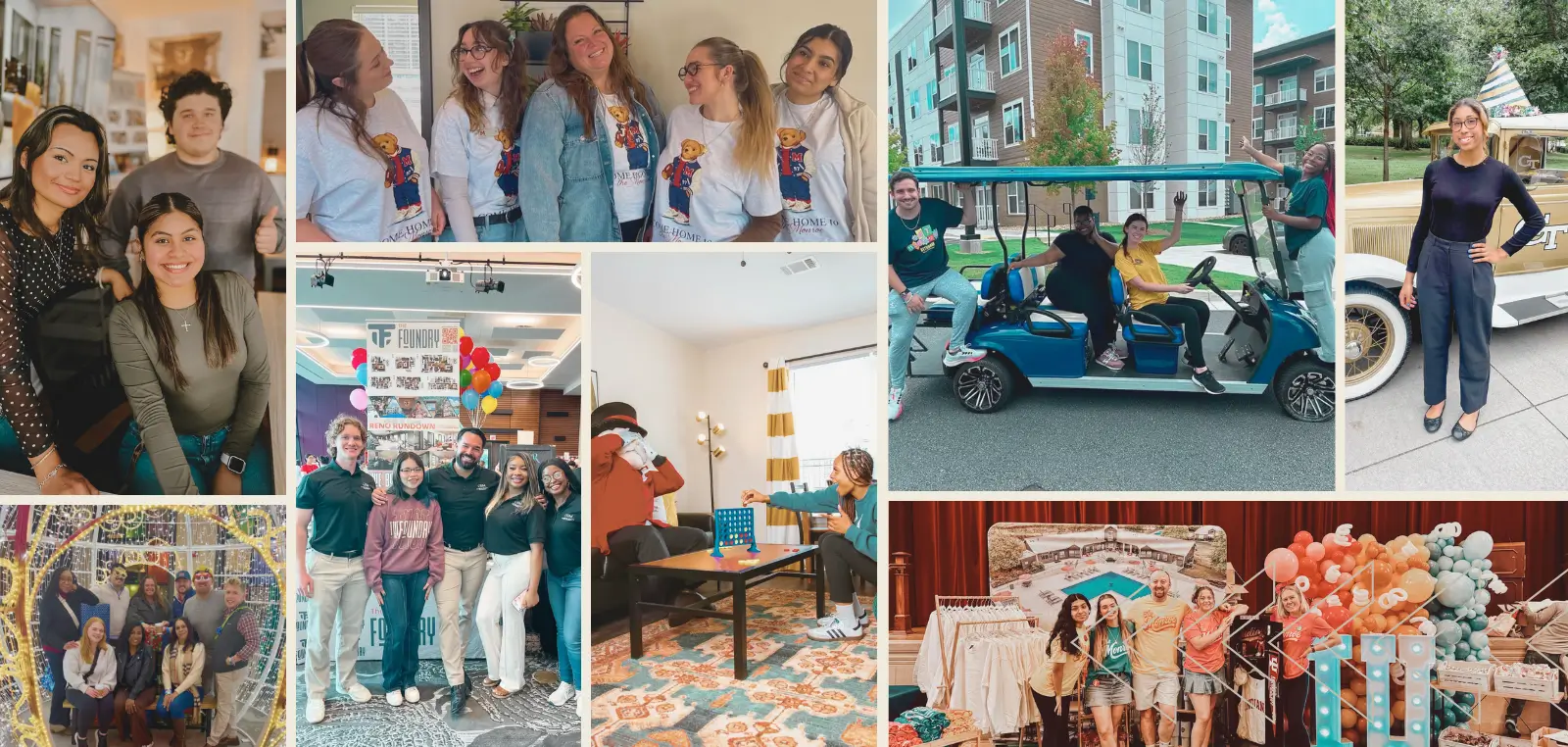 collage of team members